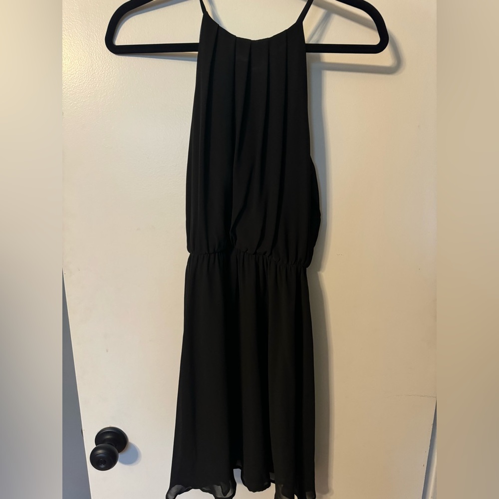 Lush Black Mini Dress